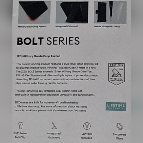 NEW IN BOX ZIZO Bolt Series Iphone 14 Max Phone Case (Black) - Picture 11 of 11